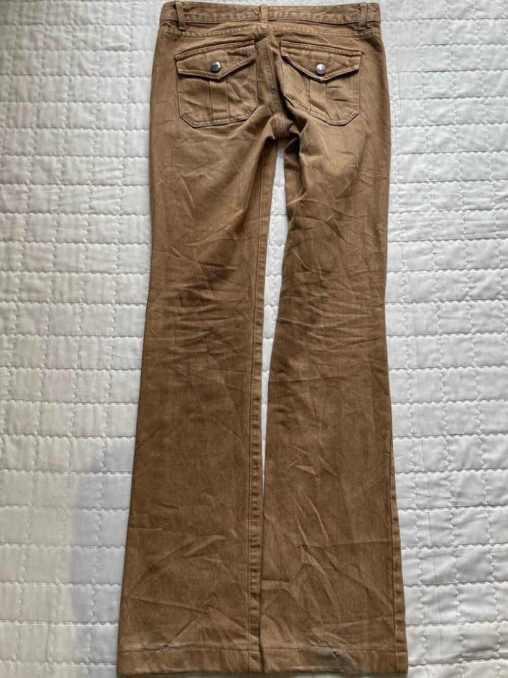 Women's Brown Bootcut Corduroy Pants - Picture 2 of 5
